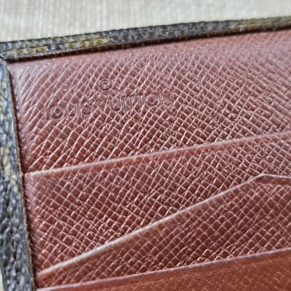 Vintage Louis Vuitton Card Holder Bifold Wallet Purse Made France Damaged AS IS - Picture 14 of 14